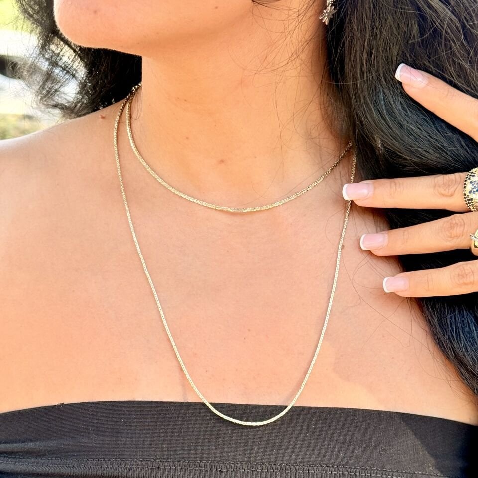 Uzun Çok Katmanlı Kolye Gold