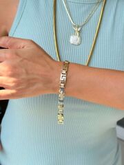 Labirent Model Vip Seri Bileklik Gold