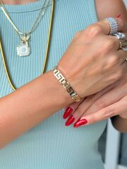 Labirent Model Vip Seri Bileklik Gold