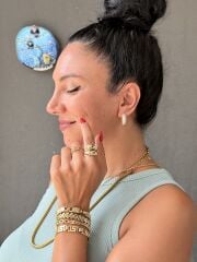 Sarmal Model Zirkon Taşlı Vip Yüzük Gold