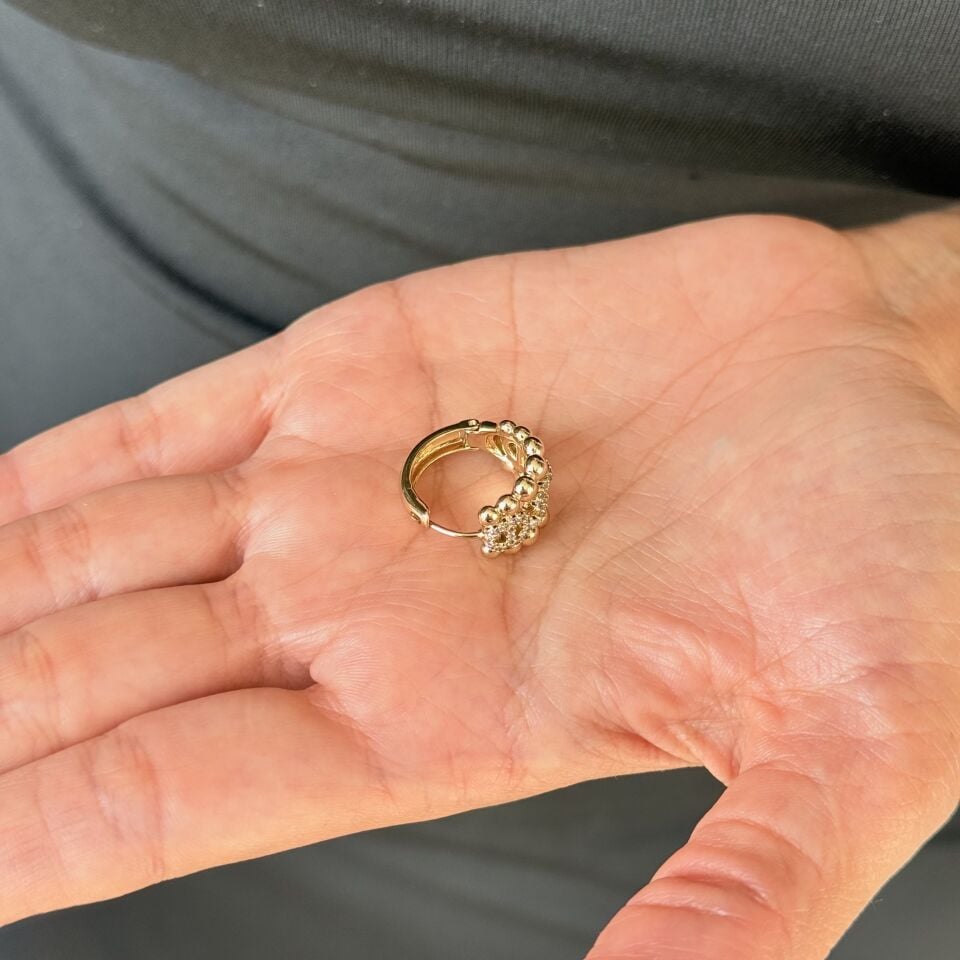 Tif Model Zirkon Taşlı Vip Küpe