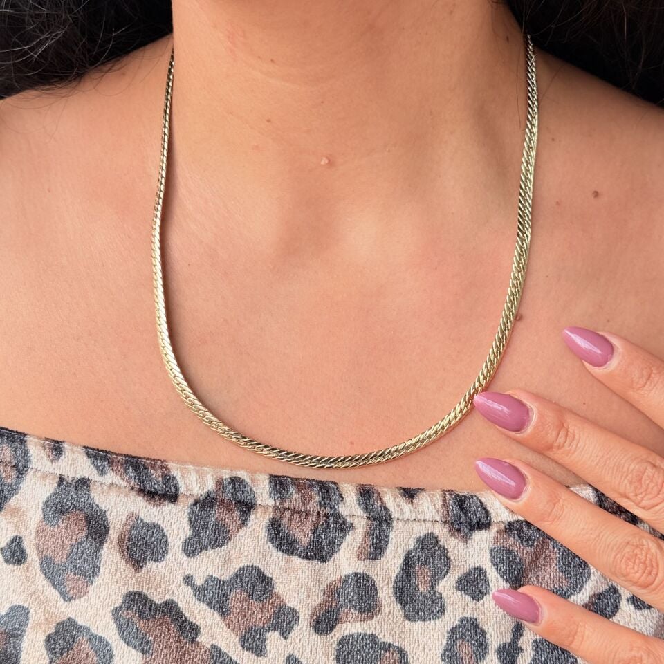 Kuyumcu Zincir Vip Xuping Kolye Gold