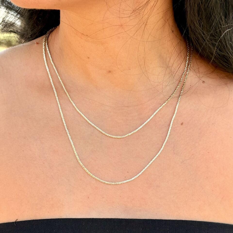 Uzun Çok Katmanlı Kolye Gold