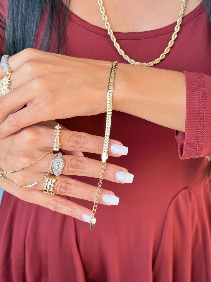 Kuyumcu Zincir Vip Seri Bileklik Gold