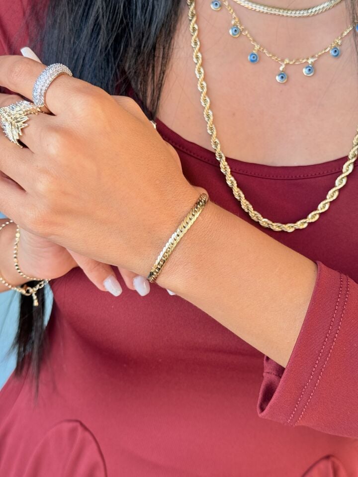 Kuyumcu Zincir Vip Seri Bileklik Gold