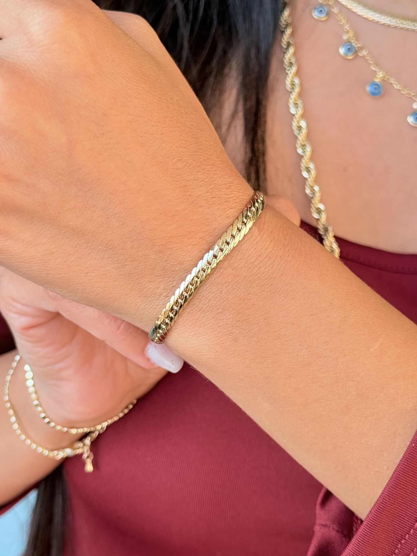 Kuyumcu Zincir Vip Seri Bileklik Gold