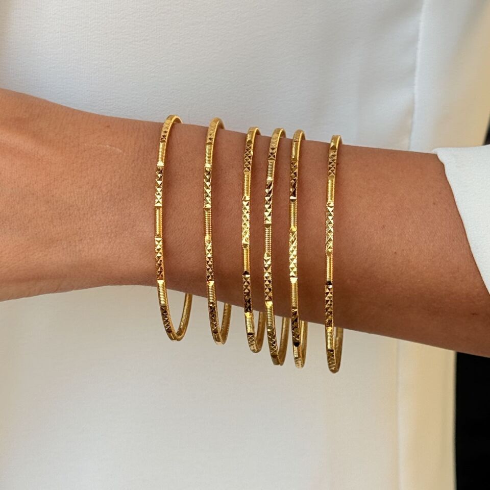 Müjde Ajda Bilezik 22 Ayar Altın Kaplama