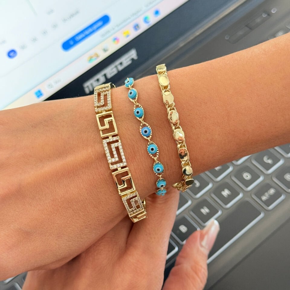 Nazar Boncuklu Vip Bileklik Gold