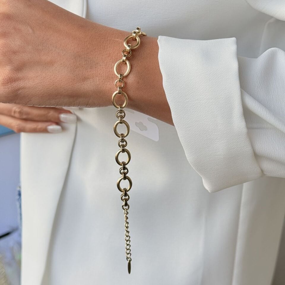 Halka Model Vip Bileklik Gold
