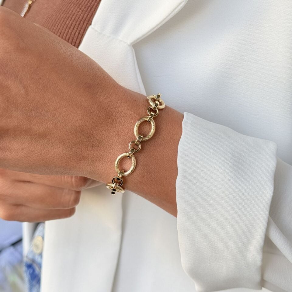 Halka Model Vip Bileklik Gold