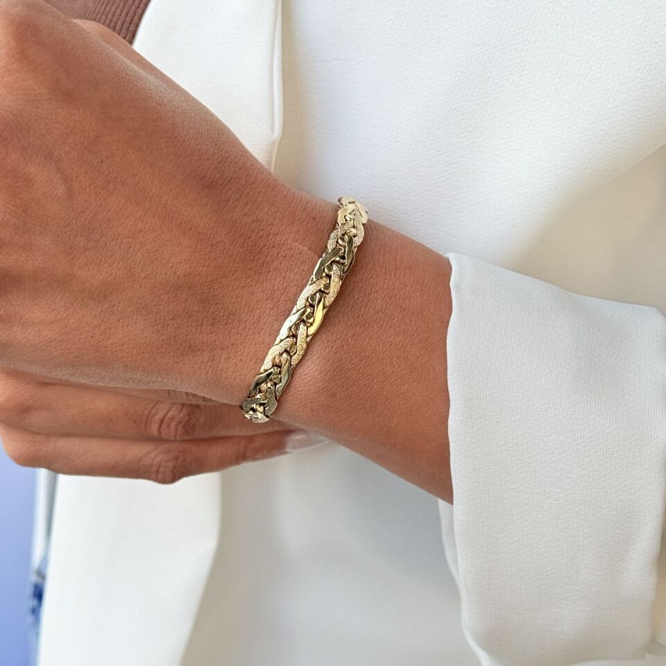 Örgü Model Vip Bileklik Gold