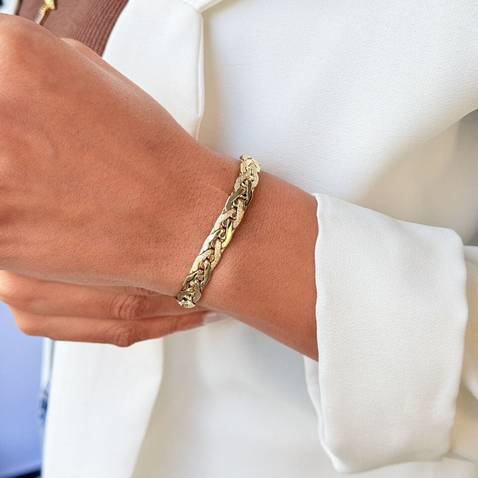 Örgü Model Vip Bileklik Gold