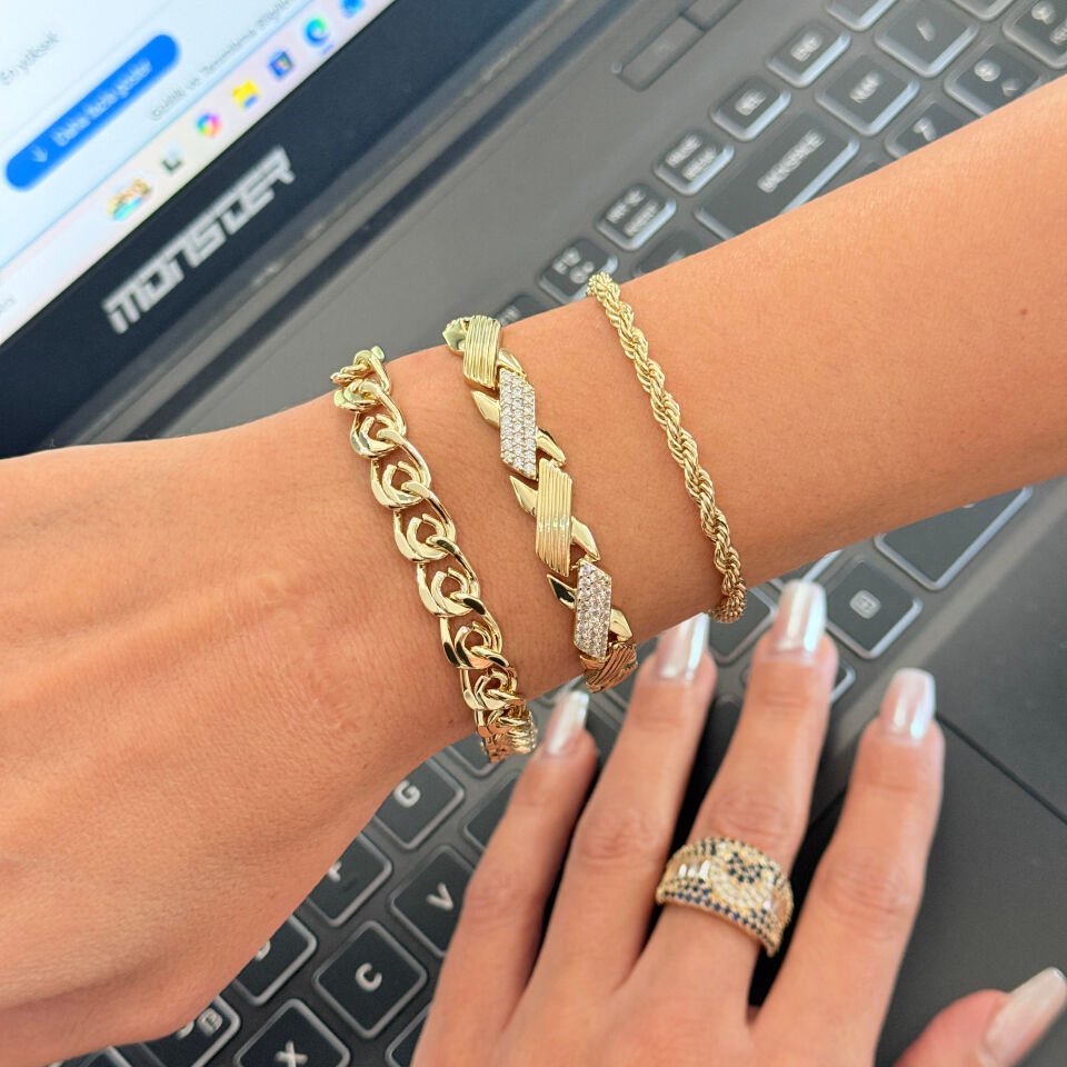 Kilit Model Vip Seri Xuping Bileklik Gold