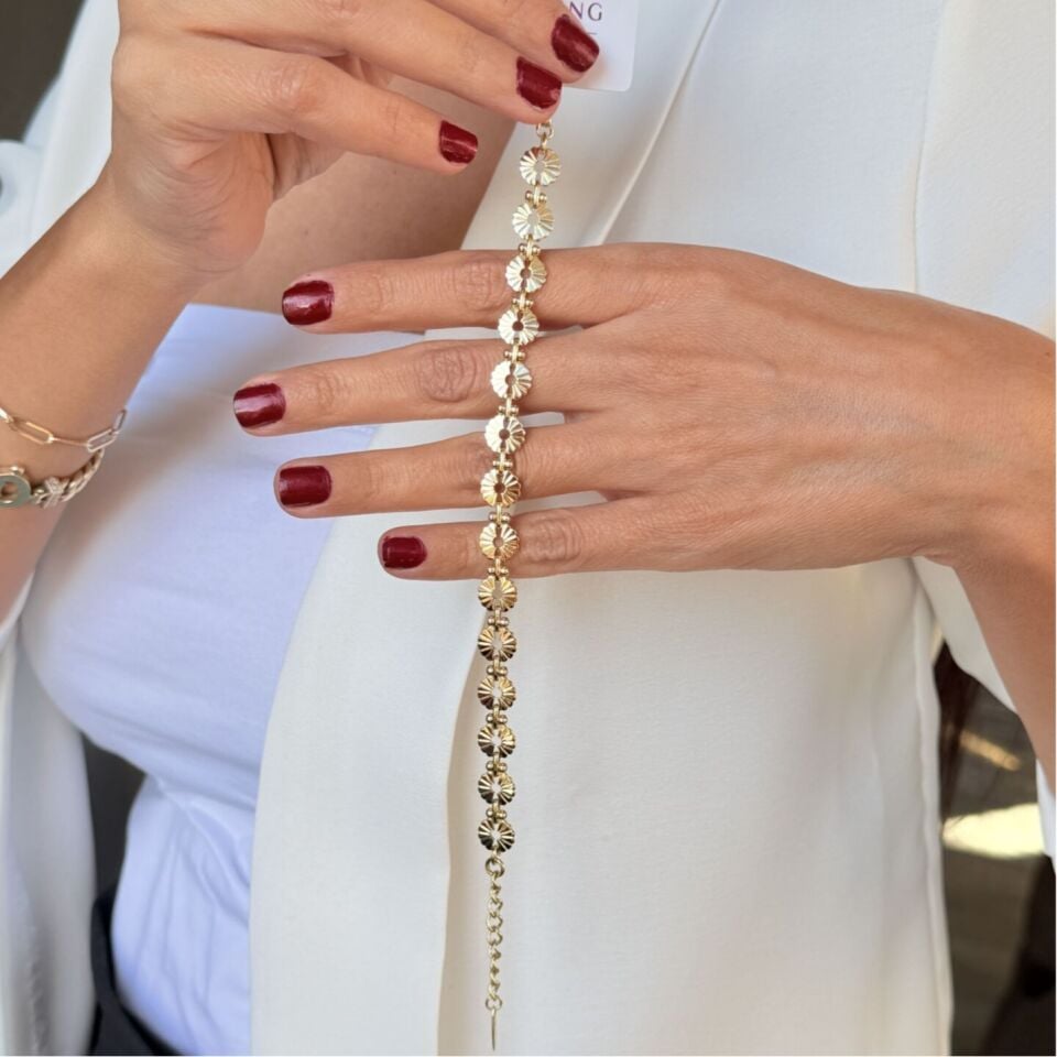 Çiçek Model Vip Seri Xuping Bileklik Gold