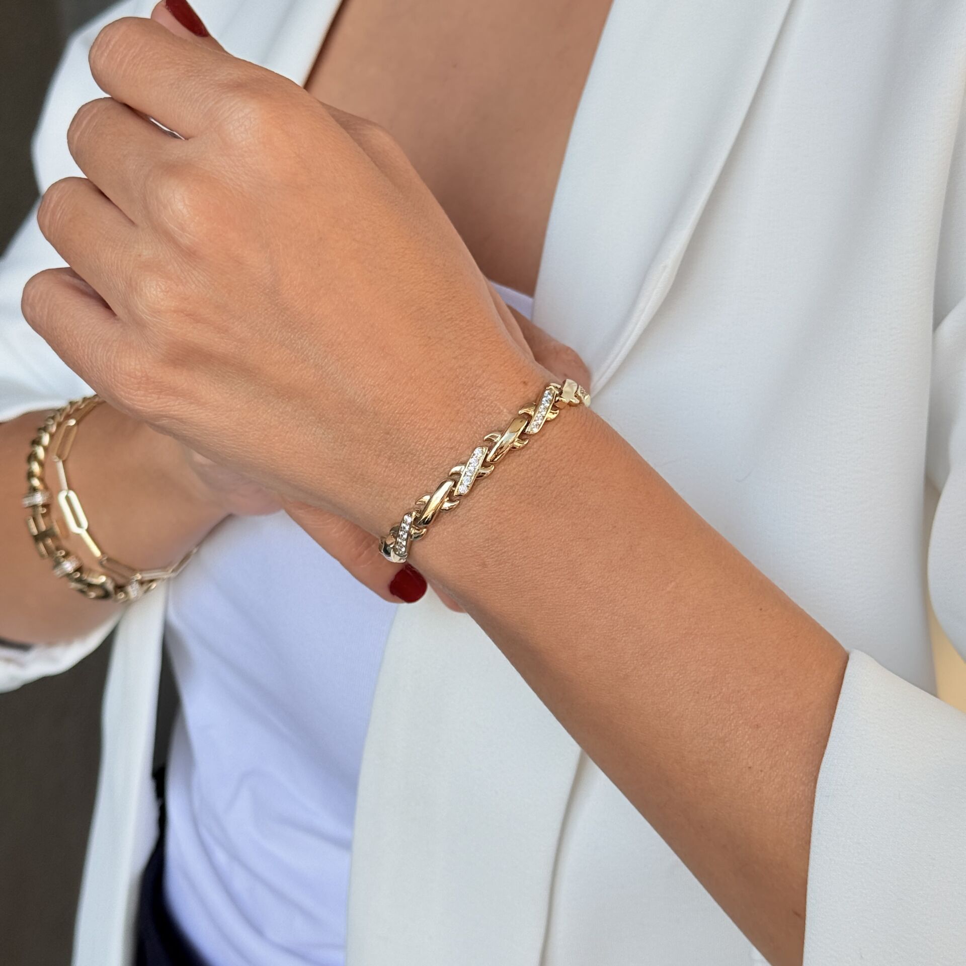 X Model Vip Xuping Zirkon Taşlı Bileklik Gold