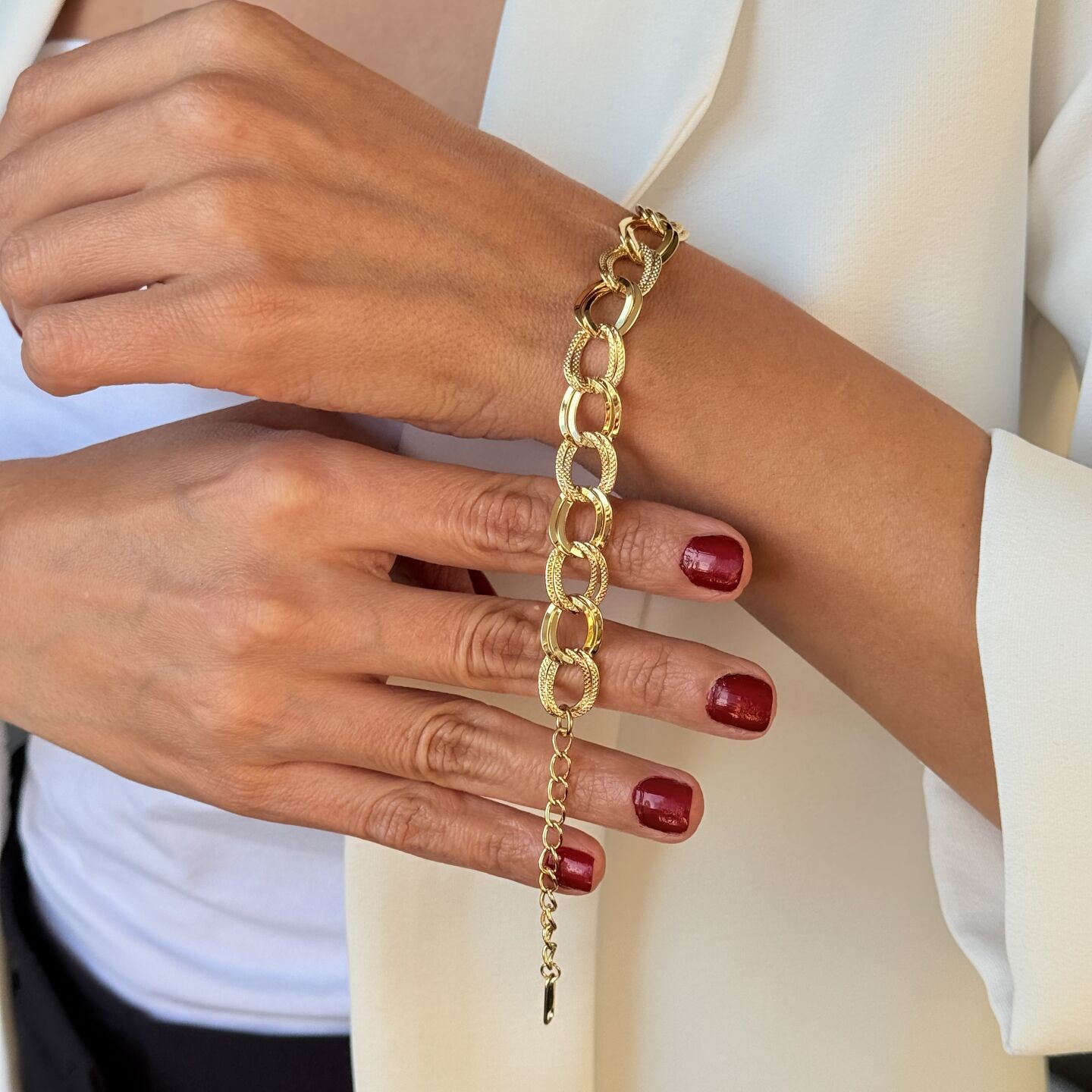 Samanyolu Model Paslanmaz Çelik Bileklik Gold