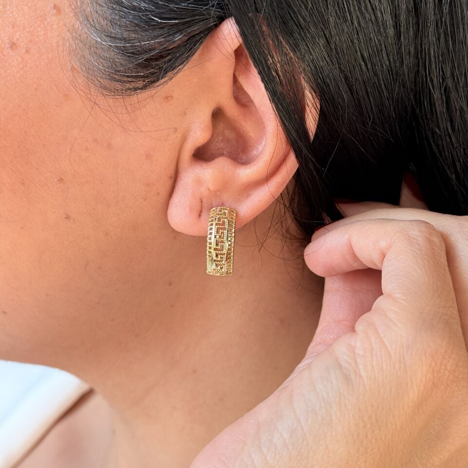 Labirent Model Vip Seri Xuping Küpe Gold