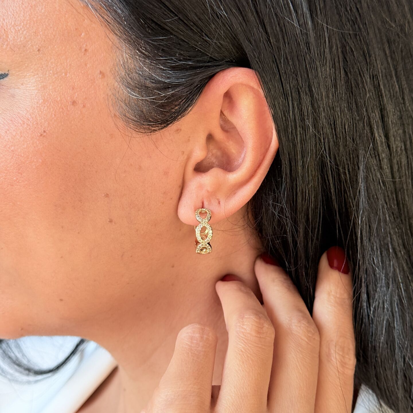 Sonsuzluk Model Vip Xuping Küpe Gold