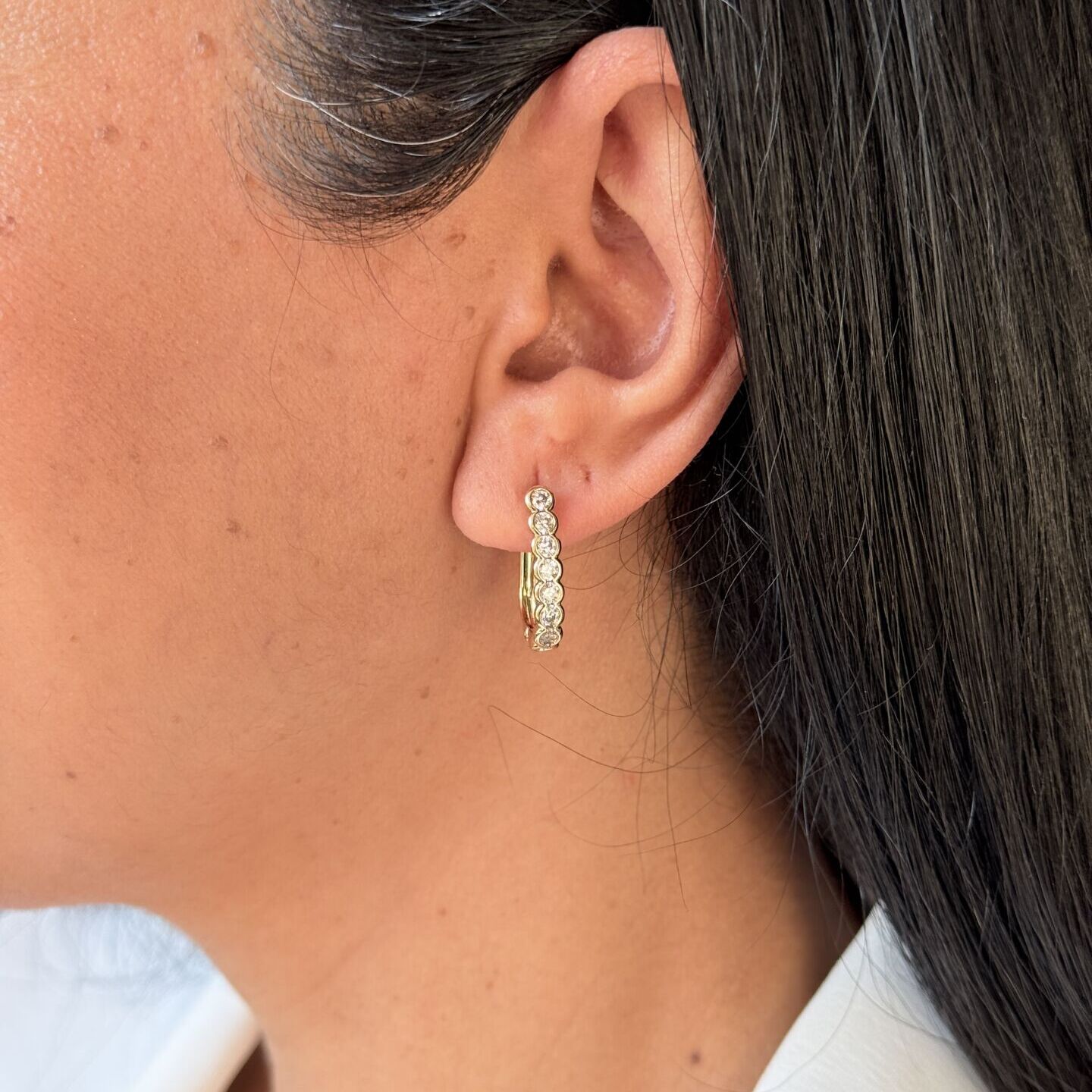 Halka Zirkon Taşlı Vip Xuping Küpe Gold