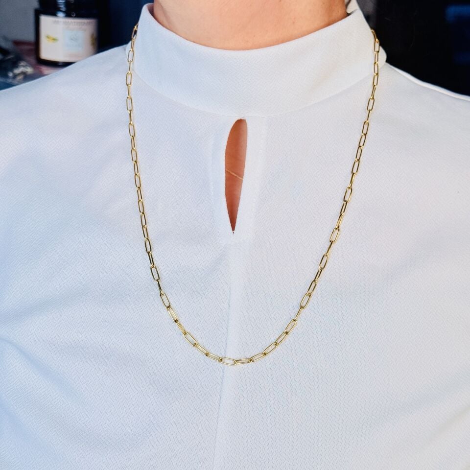 Ataç Model Paslanmaz Çelik Kolye Gold