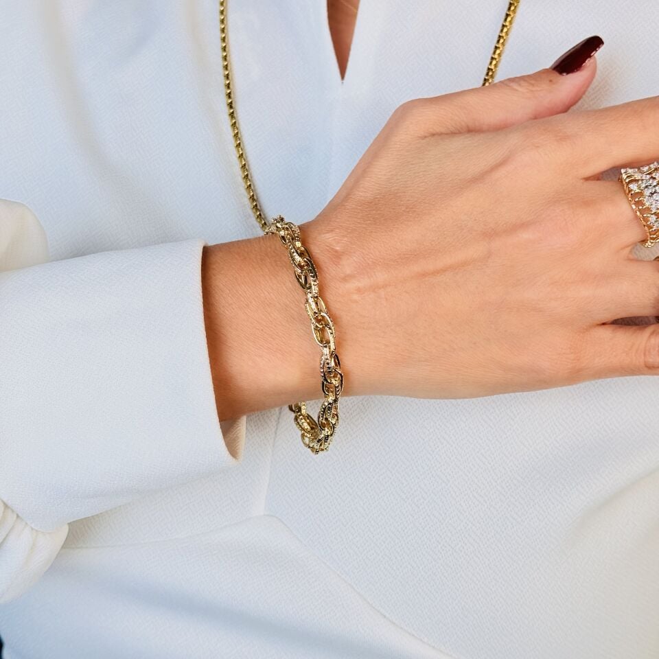 Sarmal Vip Seri Xuping Bileklik Gold