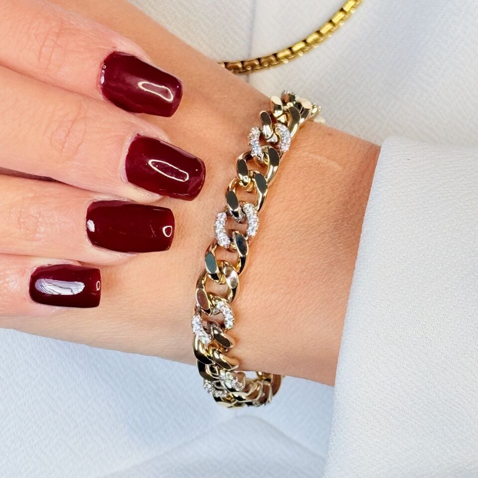 Gurmet Zirkon Taşlı Vip Seri Xuping Bileklik Gold