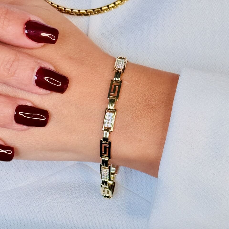 Vrsc Model Zirkon Taşlı Vip Xuping Bileklik Gold