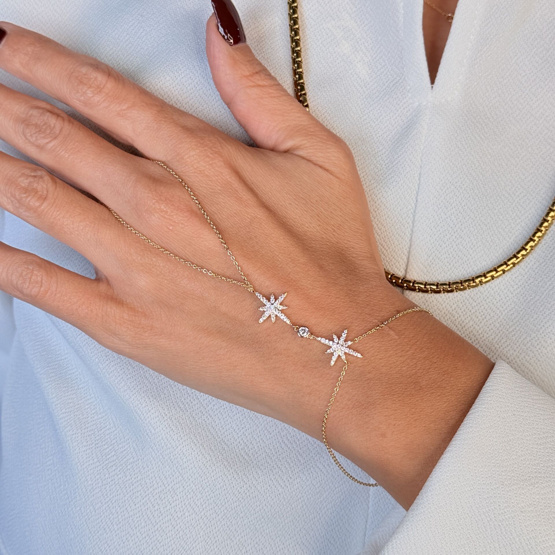 Kutup Yıldızı Şahmeran Zirkon Taşlı Paslanmaz Çelik