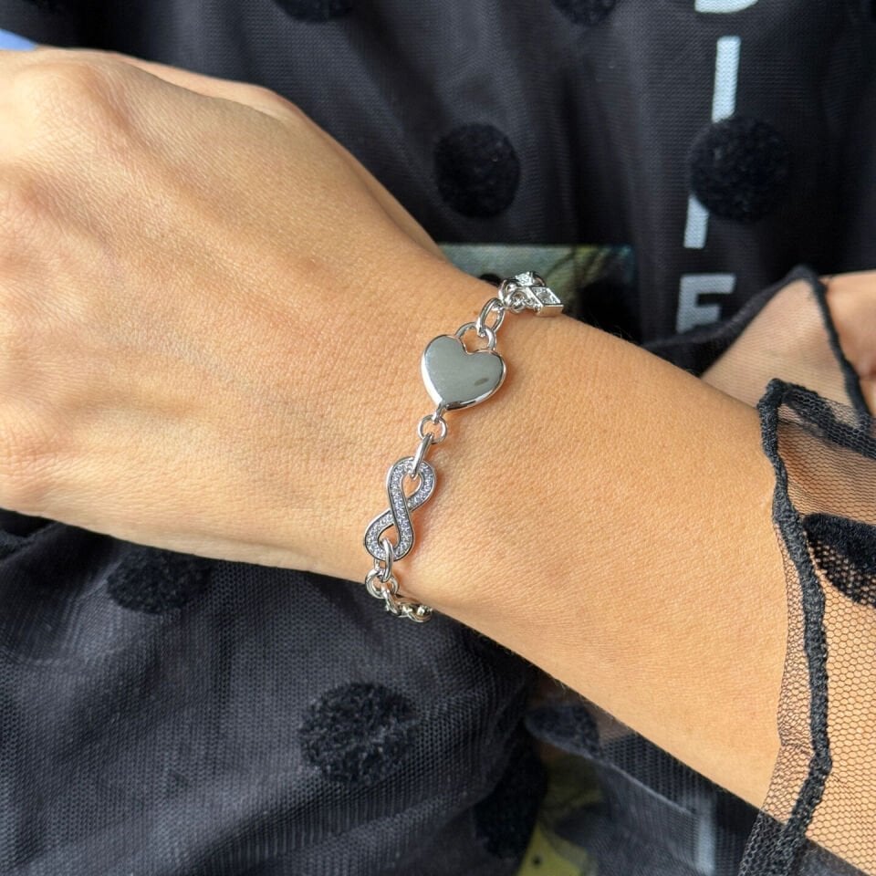 Sonsuzluk Aşk Vip Seri Bileklik Silver Gümüş Renk