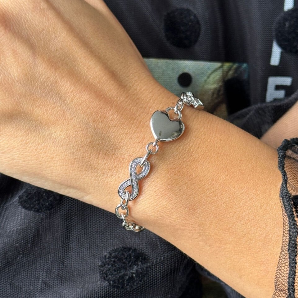 Sonsuzluk Aşk Vip Seri Bileklik Silver Gümüş Renk