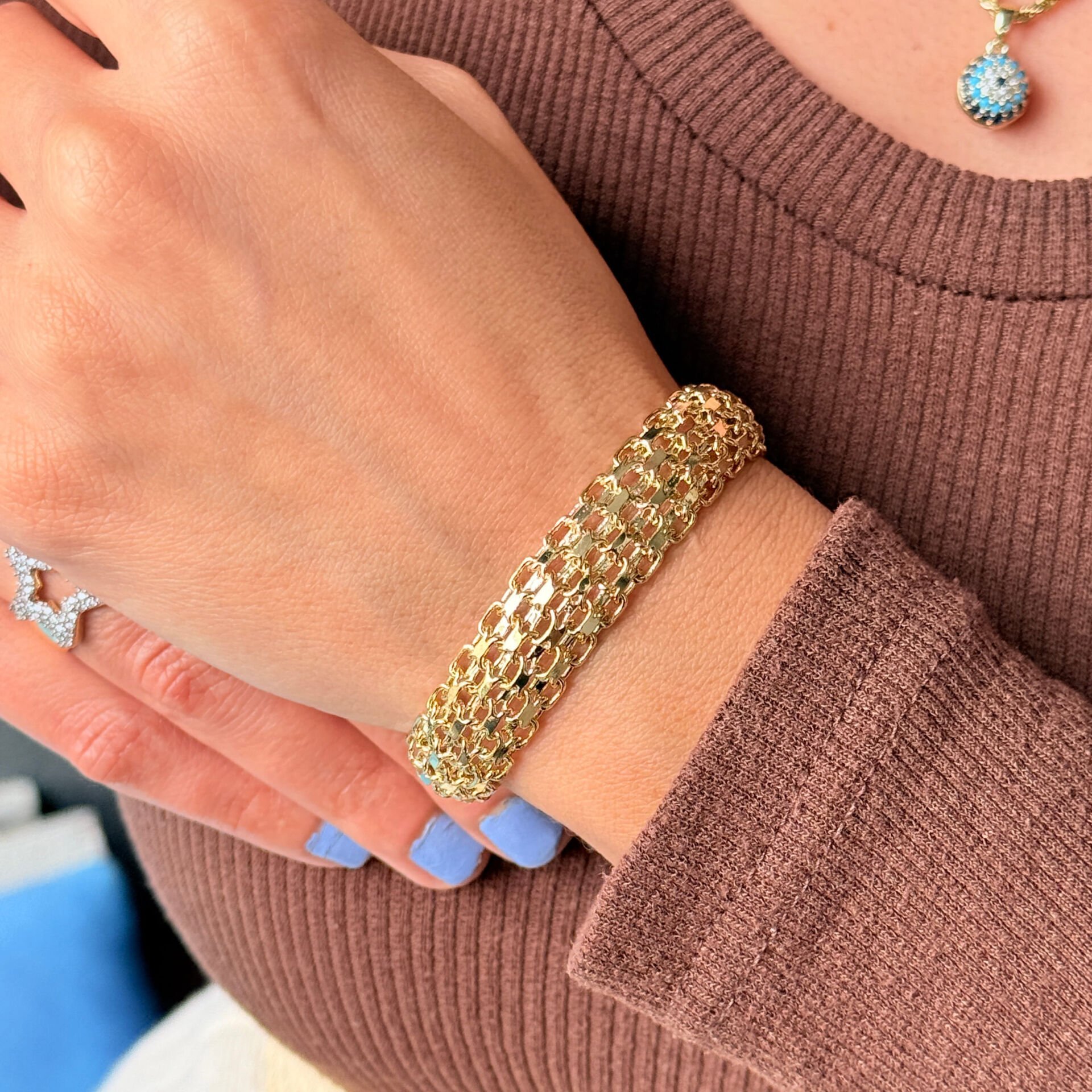 Bismarc Model Vip Xuping Bileklik Gold