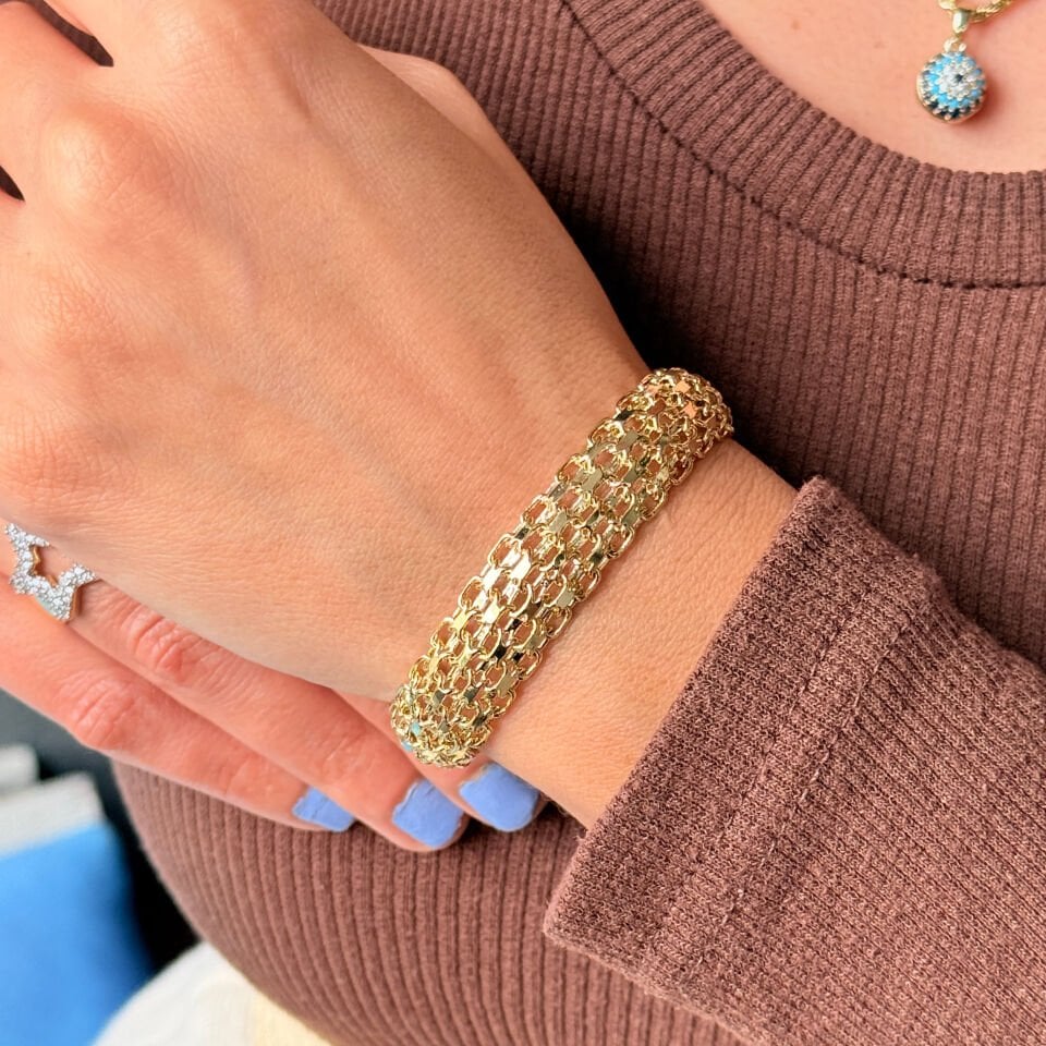 Bismarc Model Vip Xuping Bileklik Gold