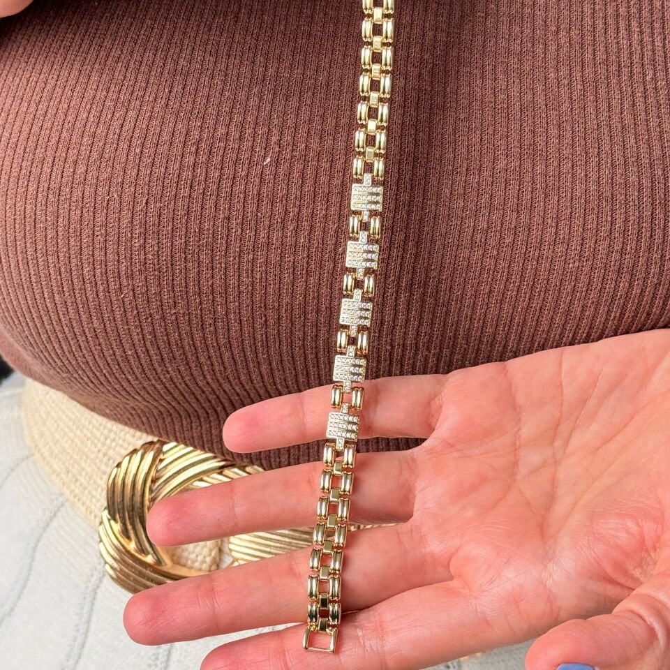 Kordon Model Zirkon Taşlı Vip Xuping Bileklik Gold