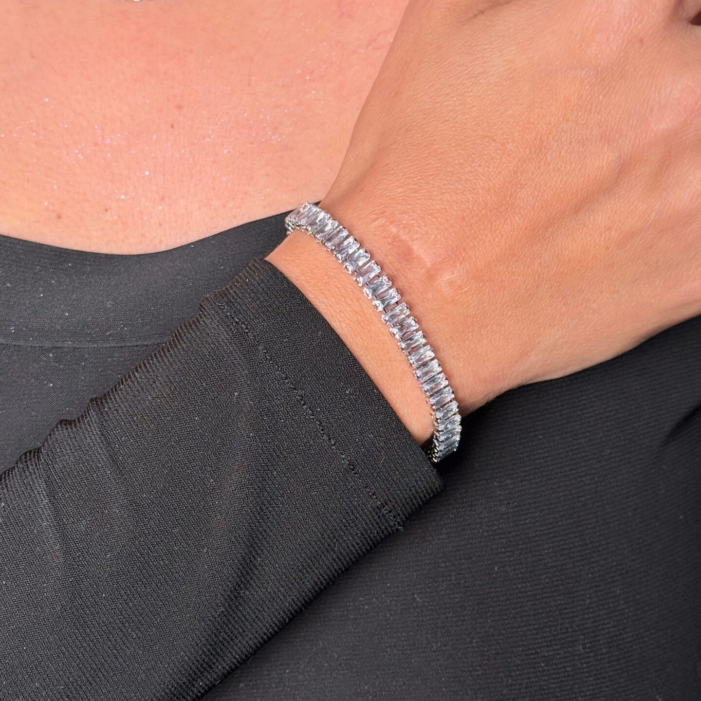 Sonsuz Aşk Bilekliği Zirkon Taşlı Paslanmaz Çelik Silver