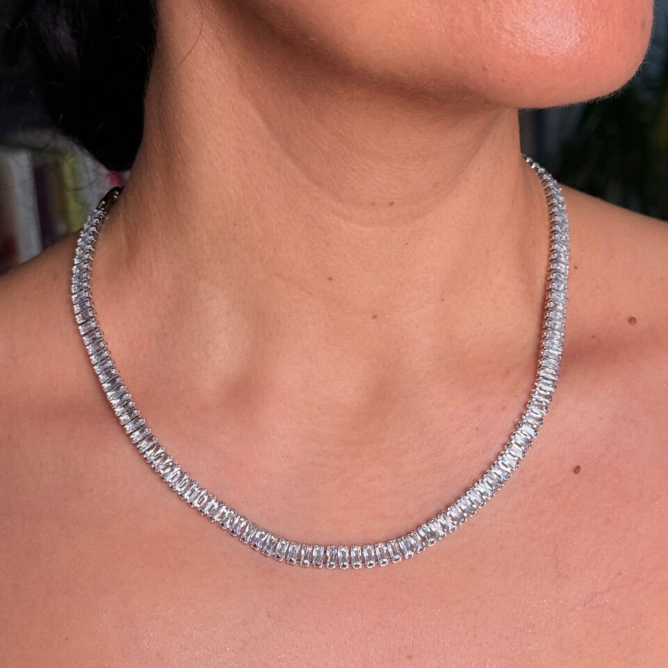 Sonsuz Aşk Kolyesi Zirkon Taşlı Paslanmaz Çelik Silver