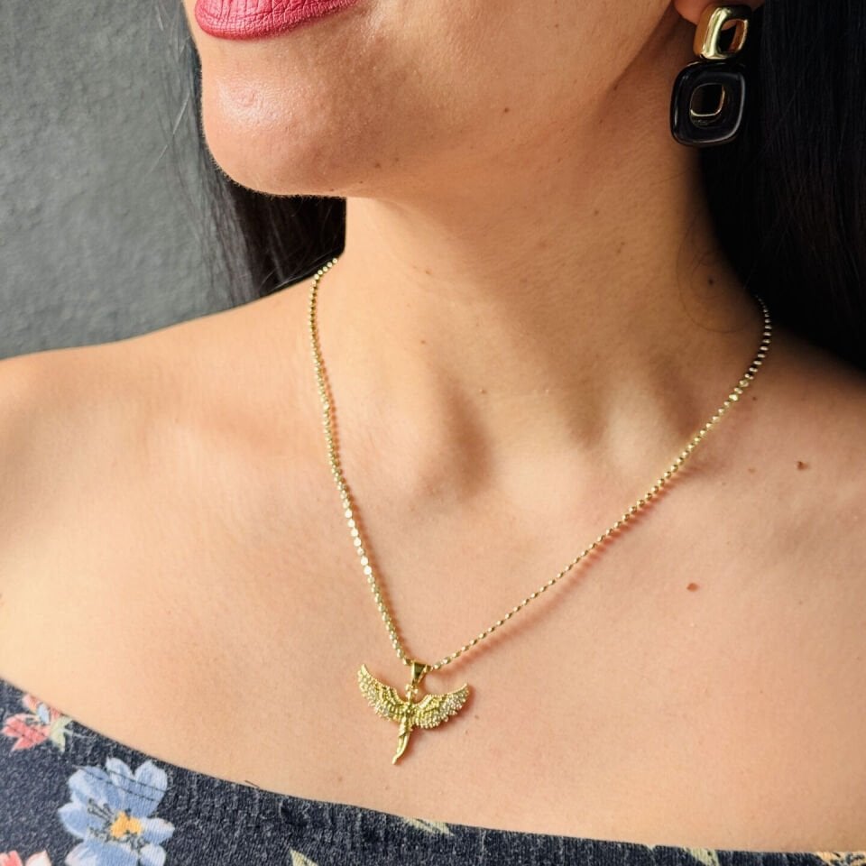 Melek Ezme Zincir Xuping Vip Kolye Gold