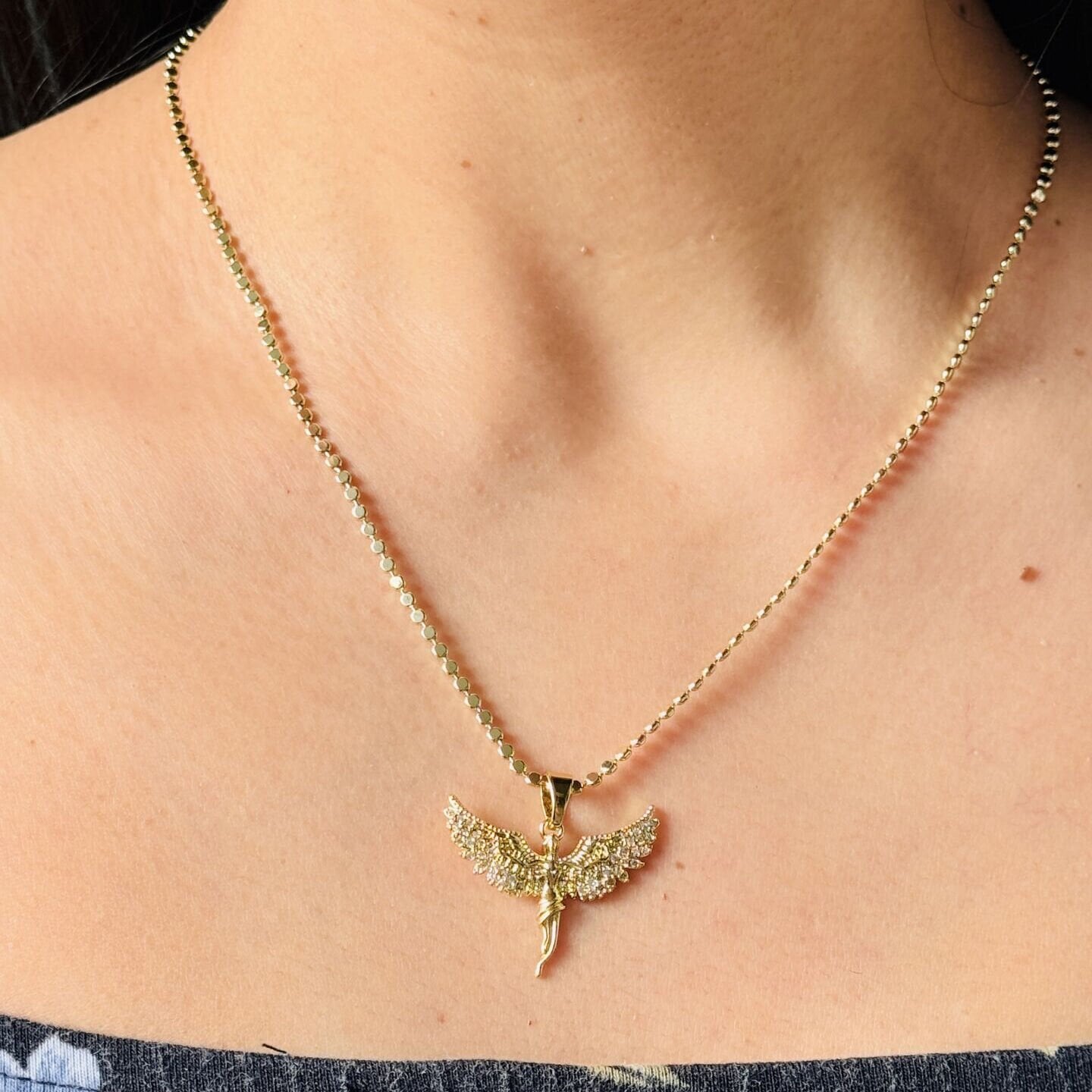 Melek Ezme Zincir Xuping Vip Kolye Gold