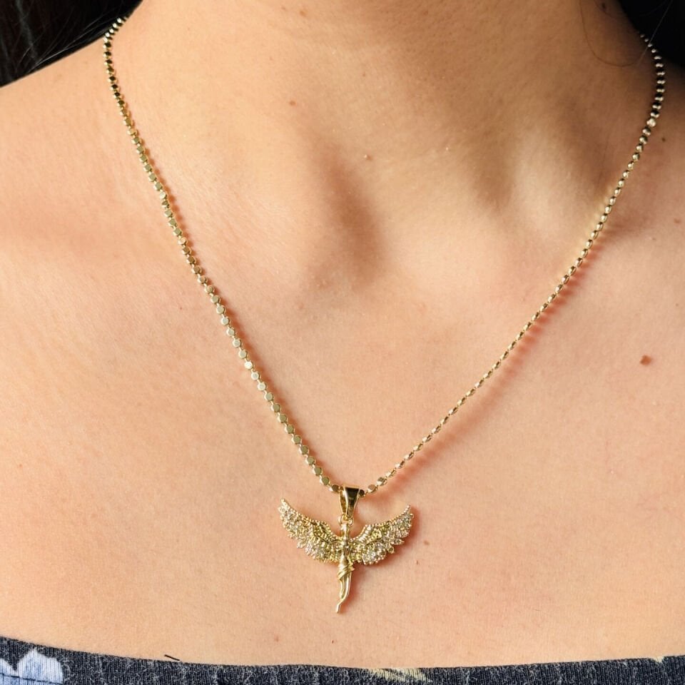 Melek Ezme Zincir Xuping Vip Kolye Gold