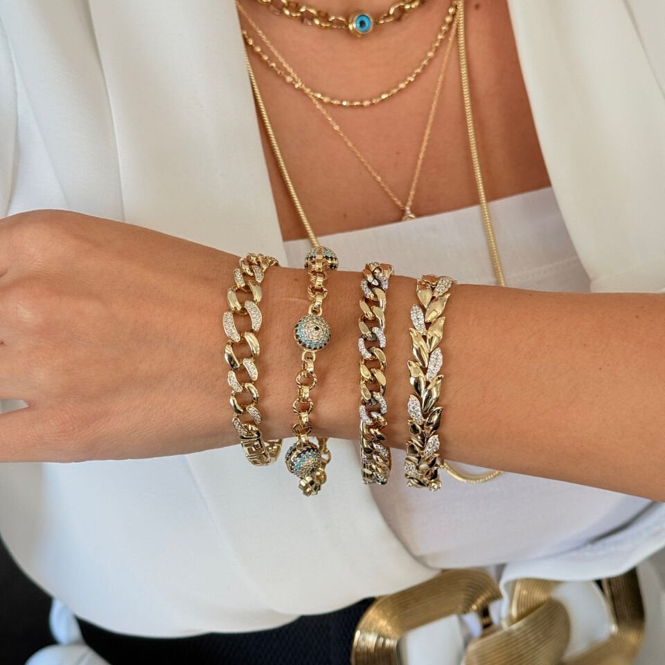 Vrsc Gurmet Zirkon Taşlı Vip Xuping Bileklik Gold