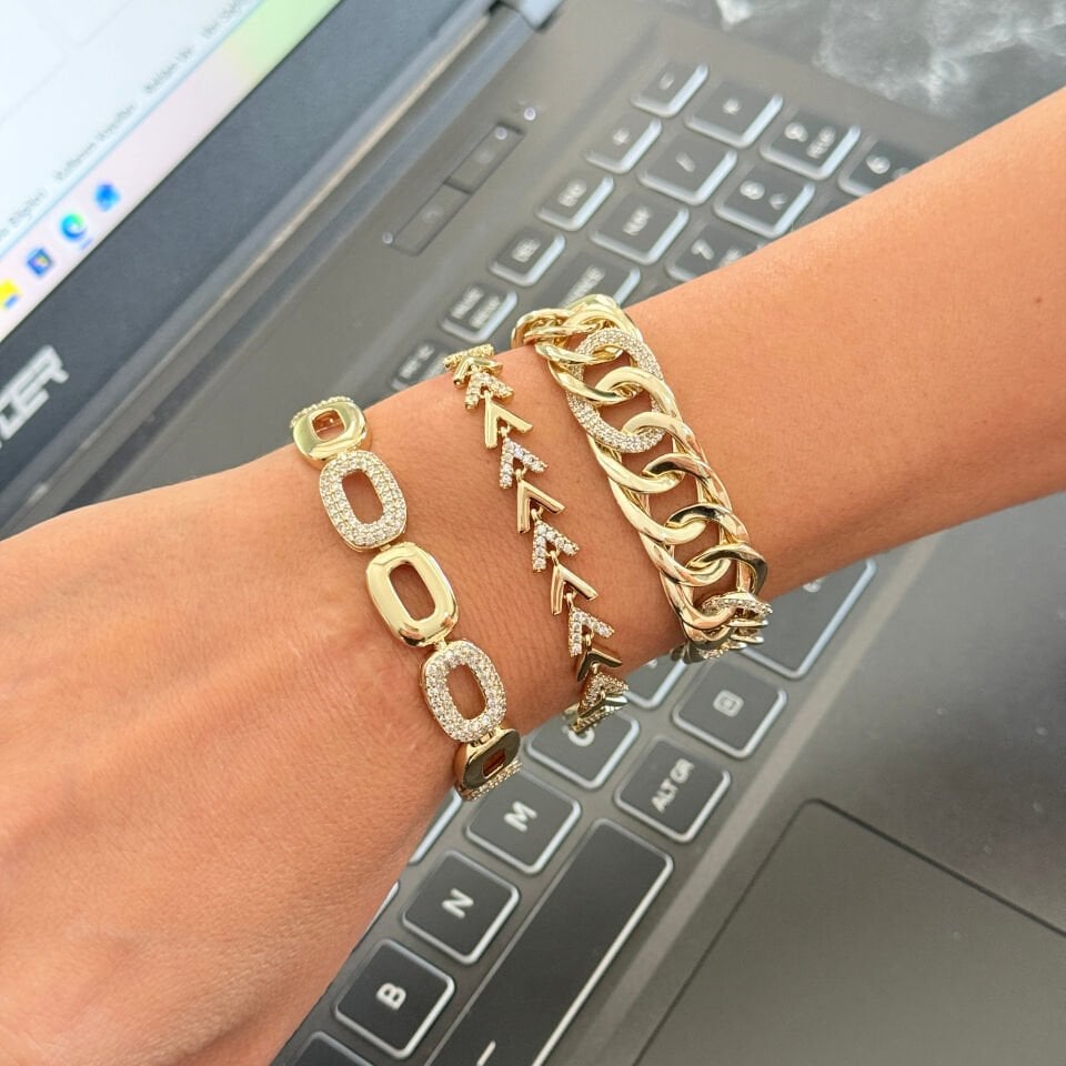 Royal Gurmet Zirkon Taşlı Vip Xuping Bileklik Gold