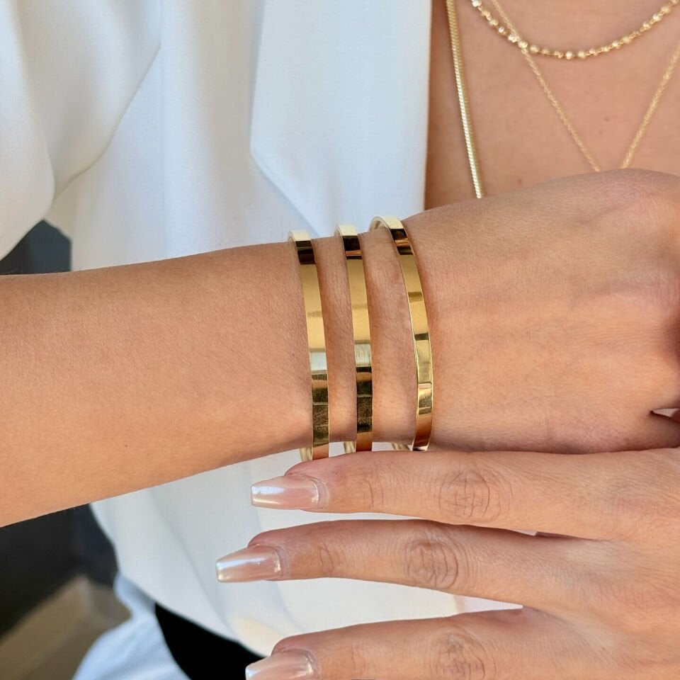 Kibrit Çöpü Kalın Ajda Bilezik Paslanmaz Çelik