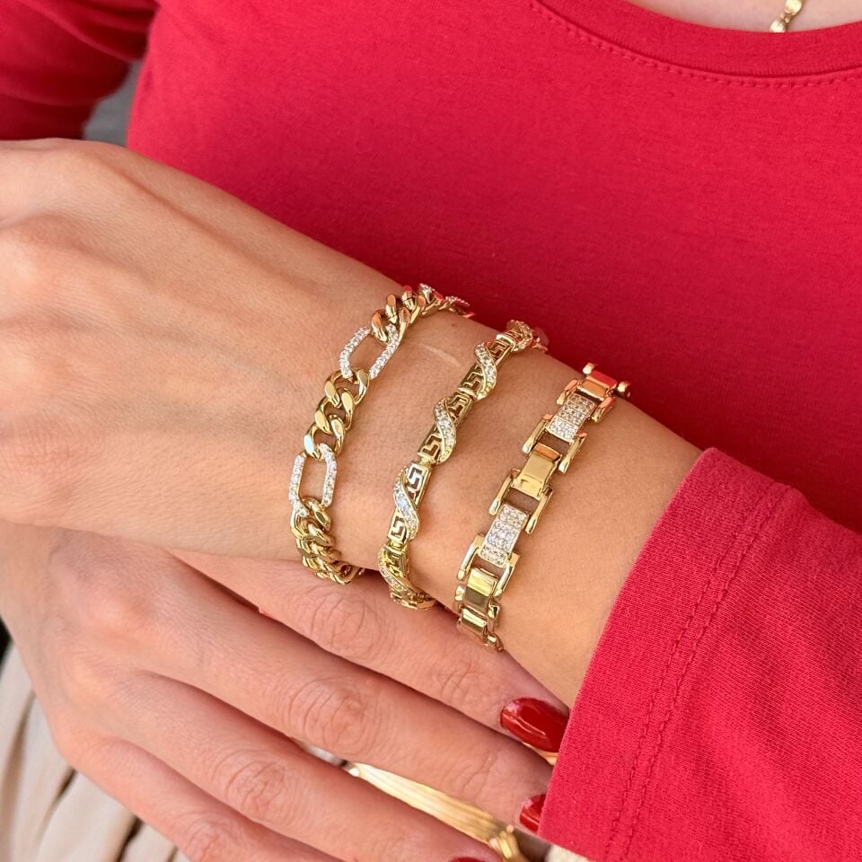 Luna Zirkon Taşlı Vip Xuping Bileklik Gold