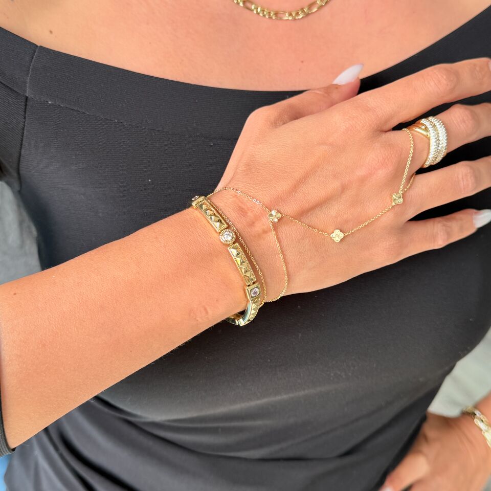 Dynastia Zirkon Taşlı Vip Xuping Bileklik Gold