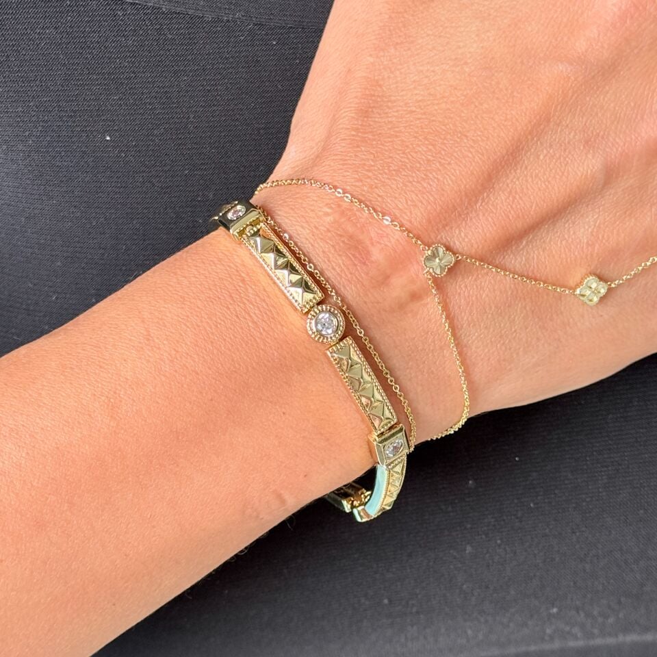 Dynastia Zirkon Taşlı Vip Xuping Bileklik Gold