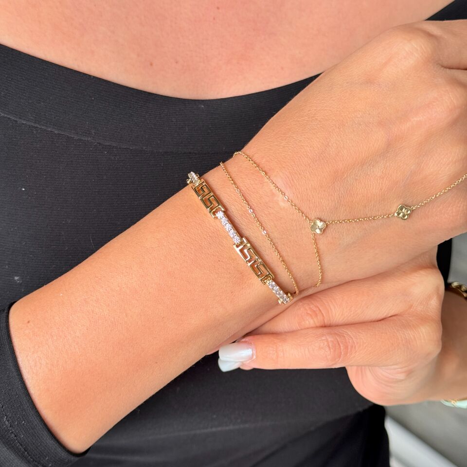 Valeron Zirkon Taşlı Vip Xuping Bileklik Gold