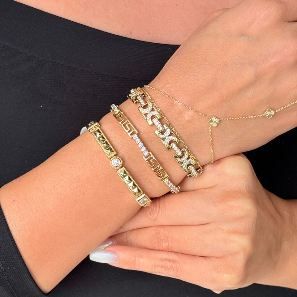 Valeron Zirkon Taşlı Vip Xuping Bileklik Gold