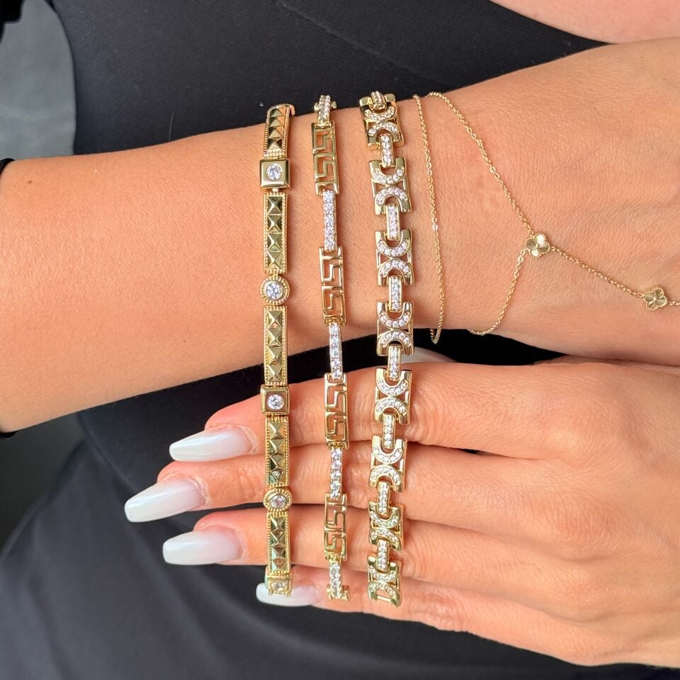 Valeron Zirkon Taşlı Vip Xuping Bileklik Gold