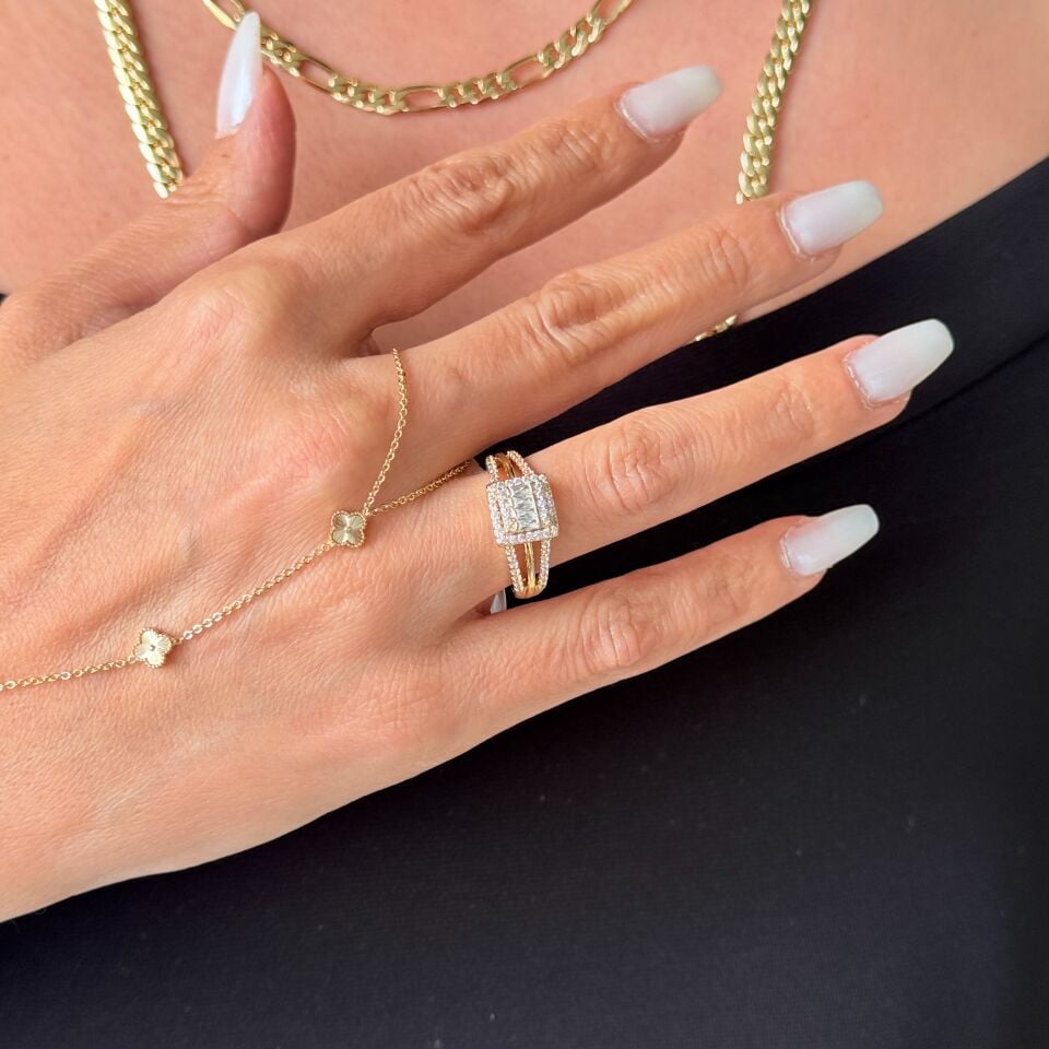 Baget Zirkon Taşlı Vip Xuping Yüzük Gold