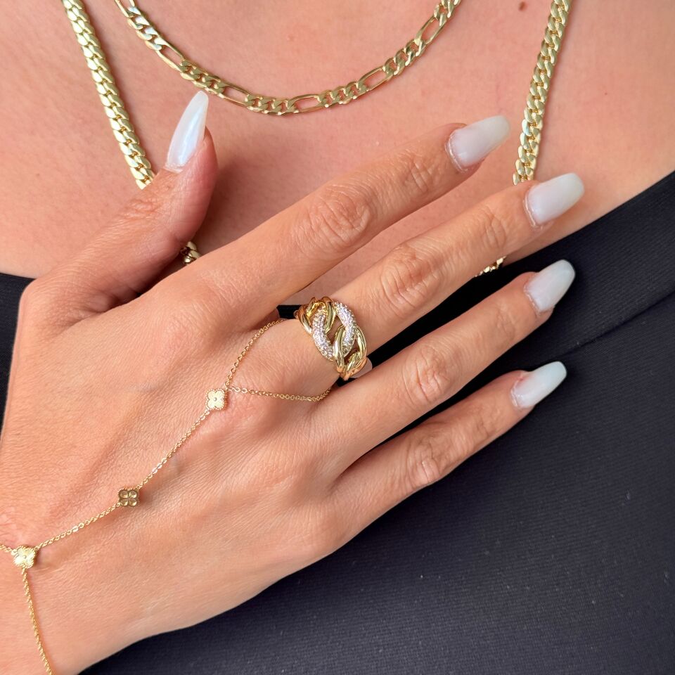 Halka Zirkon Taşlı Vip Xuping Yüzük Gold