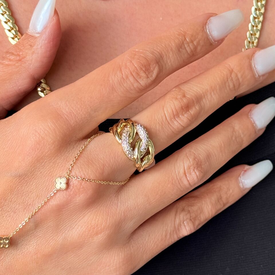 Halka Zirkon Taşlı Vip Xuping Yüzük Gold